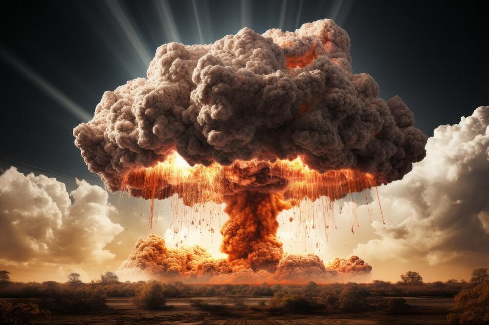Nuclear Explosion and Mushroom Cloud