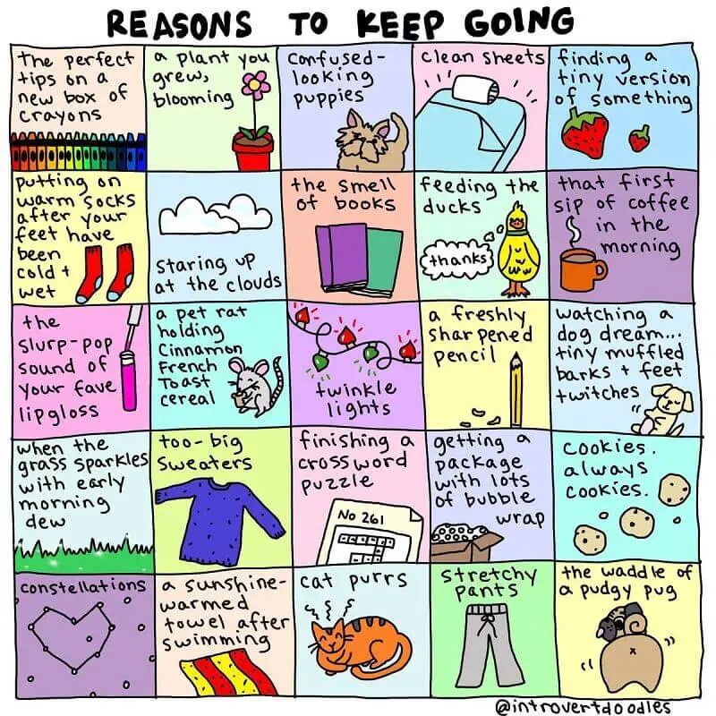 Reasons to Keep Going cartoon