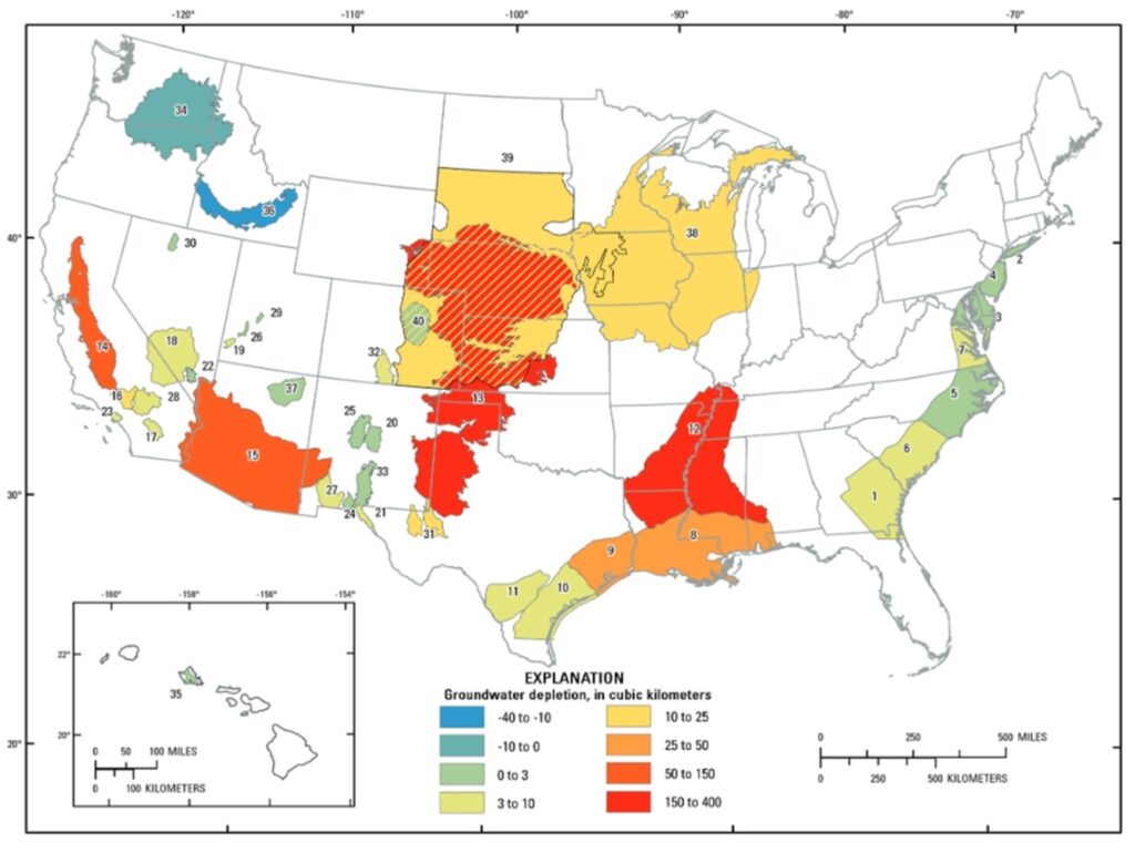 Aquifers Running Dry in United States